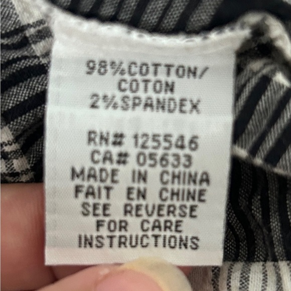 Habitat women’s Large Black/White Checked Shirt 3/4 Sleeve Lagenlook *Flaw - Picture 10 of 15